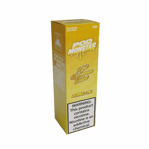 Shop Pod Monster Salts Lit Lemon Tart Synthetic Vape Juice 60ml in australian