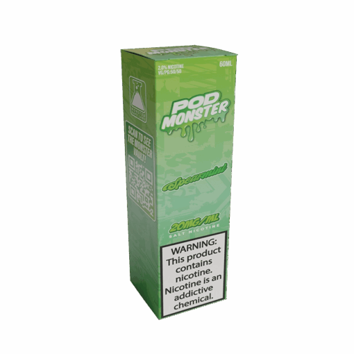 Shop Pod Monster Salts Spearmint Synthetic Vape Juice 60ml in australian
