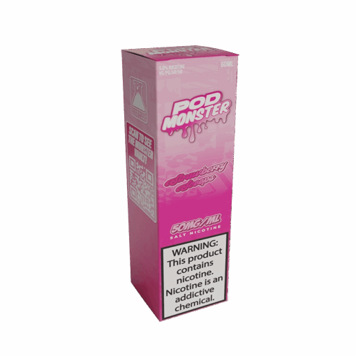 Shop Pod Monster Salts Strawberry Scoops Synthetic Vape Juice 60ml in australian
