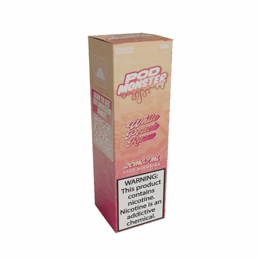 Shop Pod Monster Salts White Peach Razz Synthetic Vape Juice 60ml in australian