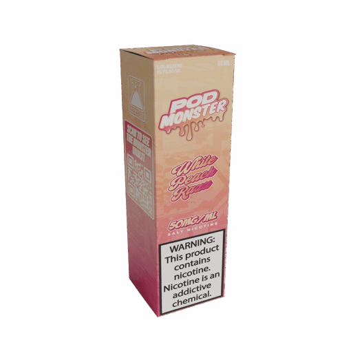 Shop Pod Monster Salts White Peach Razz Synthetic Vape Juice 60ml in australian