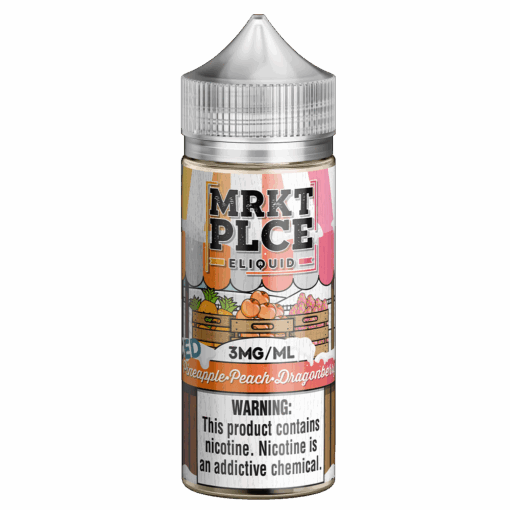 Shop MRKT PLCE Iced Pineapple Peach Dragonberry 100ml Vape Juice in australian
