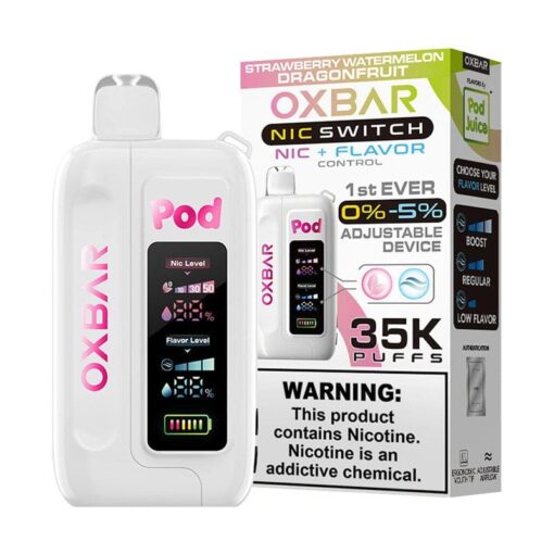 Shop OXBAR x Pod Juice Nic Switch 35K Disposable Vape (0%-5%, 35000 Puffs) in australian