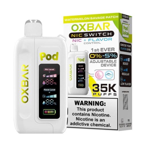 Shop OXBAR x Pod Juice Nic Switch 35K Disposable Vape (0%-5%, 35000 Puffs) in australian