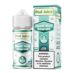 Shop Pod Juice Jewel Mint Emerald Synthetic Vape Juice 100ml in australian