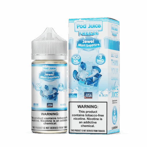 Shop Pod Juice Freeze Jewel Mint Sapphire TF 100ml Vape Juice in australian
