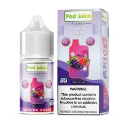 Shop Pod Juice Sakura Grape PJ5000 TF 30ml Nic Salt Vape Juice in australian