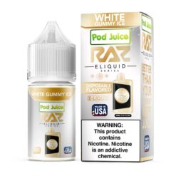 Shop Pod Juice x RAZ White Gummy Ice TFN Salt Vape Juice 30ml in australian