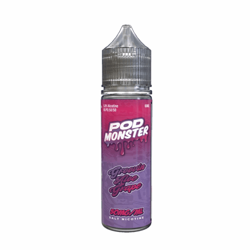 Shop Pod Monster Salts Groovin Aloe Grape Synthetic Vape Juice 60ml in australian