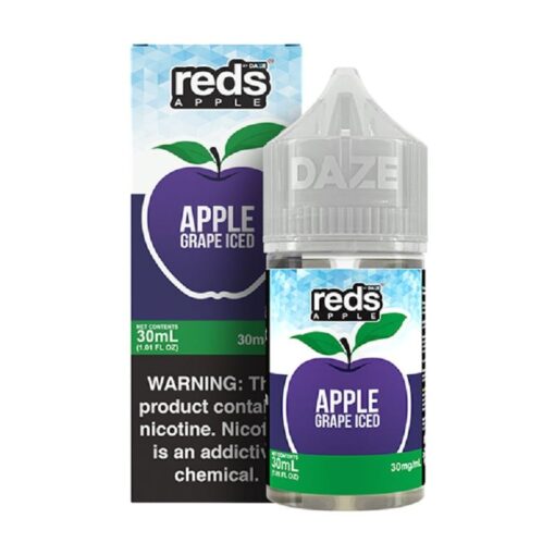 Shop 7 Daze Reds Salts Apple Grape Iced Nic Salt Vape Juice 30ml in australian