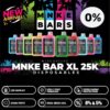 Shop MNKE Bars XL 25K Disposable Vape (0% & 5%, 25000 Puffs) in australian