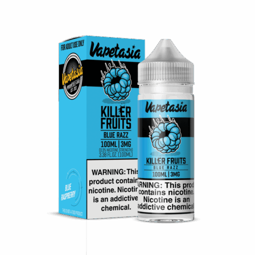 Shop Vapetasia Killer Fruits Blue Razz 100ml Vape Juice in australian