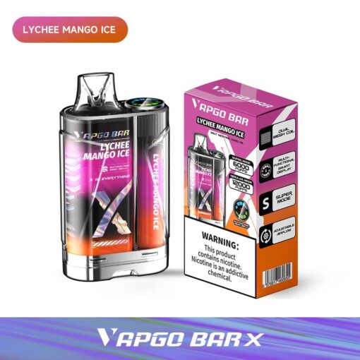 Shop VAPGO BAR X 12K Disposable Vape (5%, 12000 Puffs) in australian